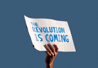 Sign saying "The revolution is coming" 