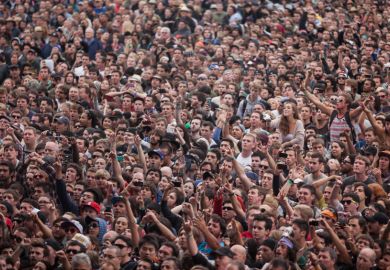 Crowd at music festival
