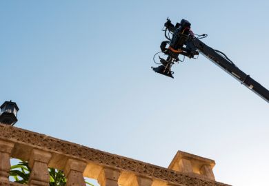 Film camera on location