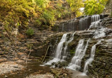 Cascadilla Gorge Waterfalls at Cornell University Plantations Cascadilla Gorge Waterfalls at Cornell University Plantations