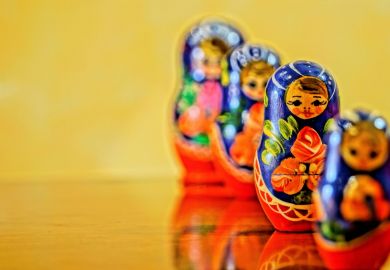 Russian dolls of different sizes