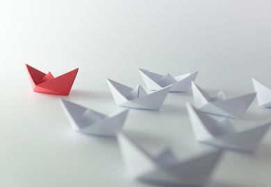 Paper boat leading series of boats