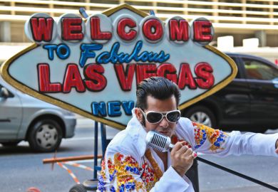 Elvis Presley impersonator in Sao Paulo, Brazil