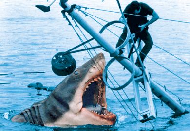 Filming scene from Jaws