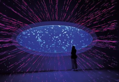 Jellyfish in aquarium in Prague