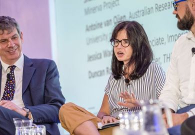 Jess Wade speaking at the Young Universities Summit