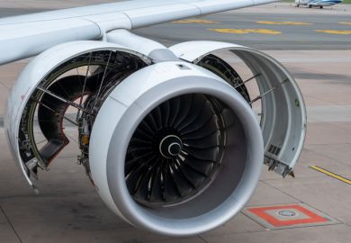 A jet engine, symbolising spin and upward mobility