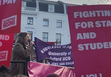 Jo Grady at UCU rally in London
