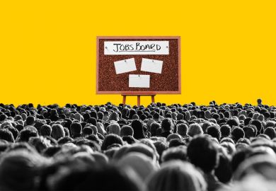 Crowd of people looking at a sparse jobs noticeboard, illustrating that the many university staff that have been made redundant will struggle to find another position. Crowd of people looking at a sparse jobs noticeboard, illustrating that the many university staff that have been made redundant will struggle to find another position.