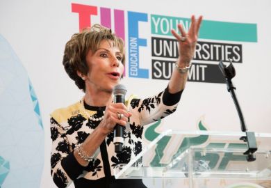 Judy Genshaft speaks at the THE Young Universities Summit
