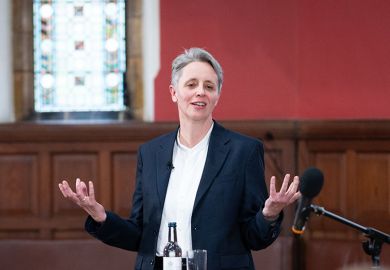 Kathleen Stock at Oxford Union, Oxford, UK