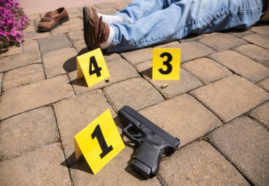 Key evidence marked at crime scene