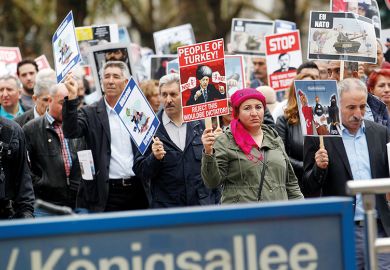 Kurdish community protestors in Germany