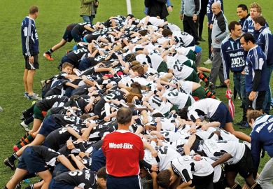Two-hundred-two little rugby players gather at College Rifles Rugby Club in Auckland, New Zealand, as they attempt to break a world record for participating in a rugby scrum. To illustrate countries coming to join Horizon Europe