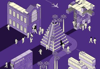Detail of cover illustration of THE Latin America University Rankings 2021 Detail of cover illustration of THE Latin America University Rankings 2021