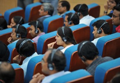 lecture with headsets lecture with headsets