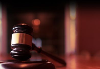 Legal law concept image gavel on desk in office