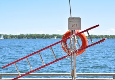Life saving equipment at the downtown Toronto lakefront