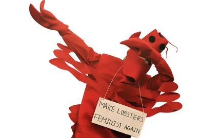Lobster with protest sign Lobster with protest sign