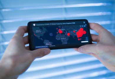 London, United Kingdom - February 27, 2020 2019 Coronavirus COVID-19 Global Cases by Johns Hopkins CSSE Situation Summary on Mobile Phone Display.