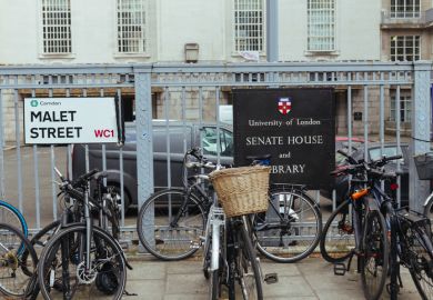 LondonUK - March 25 2018 Malet Street Name Sign and University of London plate, London Borough of Camden, UK