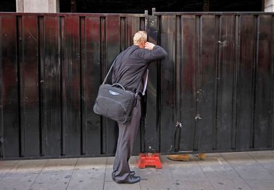 looking through a gap