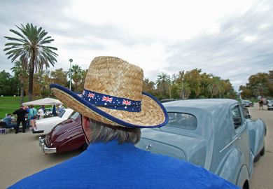 Man viewing cars at a rally of the Rolls Royce owners club of Australia in Adelaide. To illustrate that million-dollar-plus pay is ‘now the norm’ for Australian v-cs.