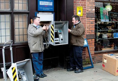 removing cash machine from wall