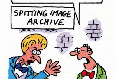 Maggie Thatcher Spitting Image cartoon 