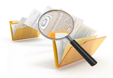 Magnifying glass over data False data illustrating need for oversight in South-east Asian universities