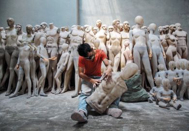 An employee works on a mannequin at the 'A Top Mannequin' factory An employee works on a mannequin at the 'A Top Mannequin' factory