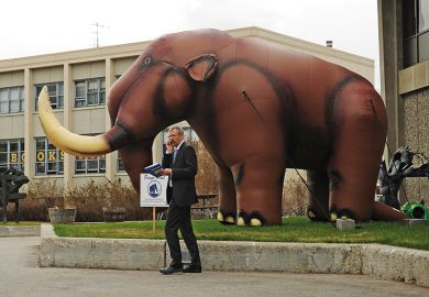 Inflatable mammoth