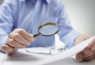 Man with magnifying glass Man with magnifying glass