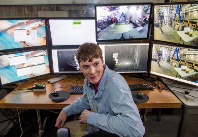 Man sitting at a computer