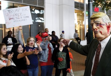 Donald Trump Zombie at the annual Silver Spring Zombie Walk in Maryland Donald Trump Zombie at the annual Silver Spring Zombie Walk in Maryland