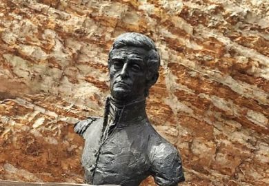 Bust of explorer Matthew Flinders at Flinders University's Bedford Park campus
