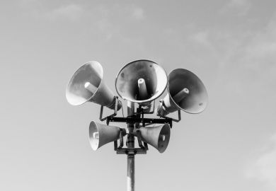 Loudspeakers on a pole