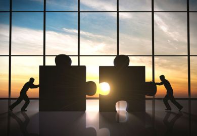 Merger: people joining jigsaw pieces