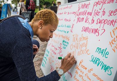 Messages to sexual assault victims at UCLA