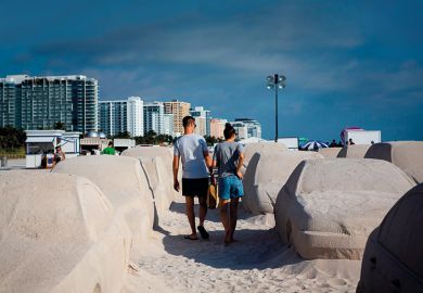 Art installation on Miami Beach