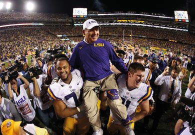 Louisiana State University (LSU) winning football coach Les Miles fired by F. King Alexander Louisiana State University (LSU) winning football coach Les Miles was fired by F. King Alexander, which put Alexander’s tenure at risk