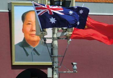 mao australia china flags