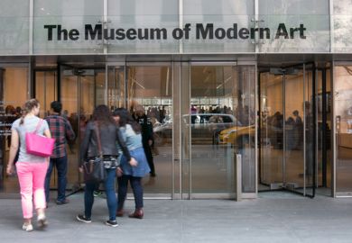 Group of women enters Museum of Modern Art in New York Group of women enters Museum of Modern Art in New York