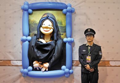 Mona Lisa balloon artwork