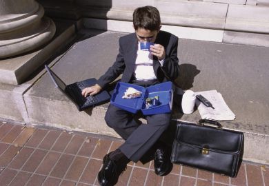 Man multitasking work Man multitasking work