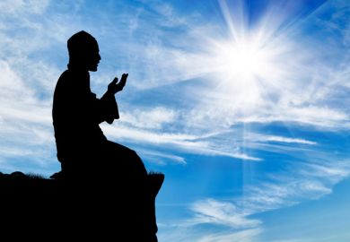 Muslim man praying