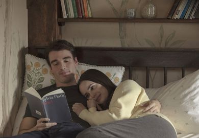 My Oxford Year film still, from left: Corey Mylchreest, Sofia Carson, 2025