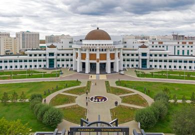 Aerial  view of the campus of Nazarbayev University in Astana, Kazakhstan, 2023