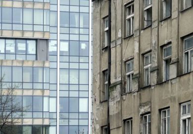 New building next to old building New building next to old building
