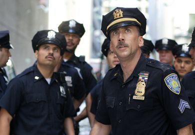 Nicolas Cage and Michael Peña in World Trade Centre, 2006